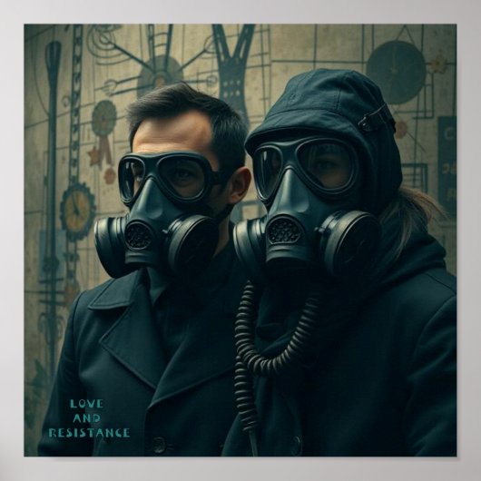 LOVE & RESISTANCE Kafka Romantics Modern Graphic 2 Poster (Voorkant)