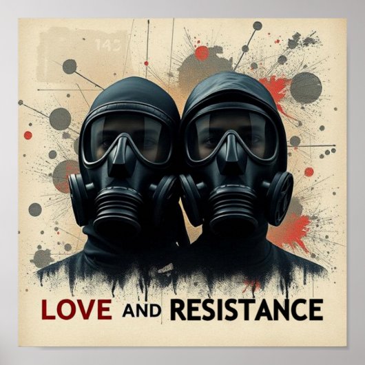 LOVE & RESISTANCE Modern Graphic 2 Poster (Voorkant)