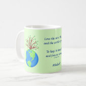 Love Respect Earth Poem and Art Name Persoonlijk Koffiemok (Voorkant links)