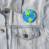 Love Respect Earth Wereldbol Art Badge Ronde Button 5,7 Cm (In situ)