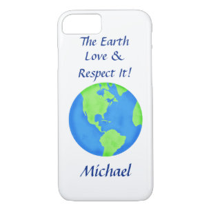 Love Respect Earth Wereldbol Name Persoonlijk Case-Mate iPhone Case