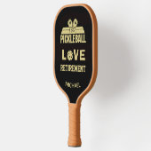 Love Retirement Monogram Name Court Pickleball Paddle (Links)