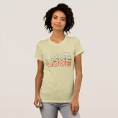 Love - Retro Classic Pink Edition T-shirt (Voorkant volledig)