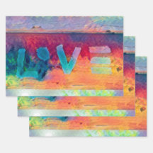 Love Retro Hippie Blue Red Oranje Bohemen Land