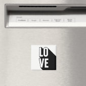 Love Retro Long Shadow Typografie Magneet (Insitu (Vaatwasser))