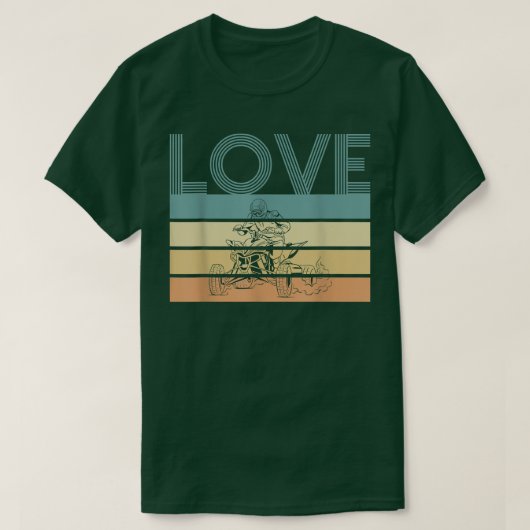 Love  Retro Quad Bike Rider 1028 T-shirt (Design voorkant)