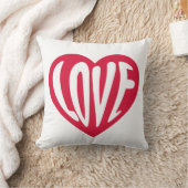 LOVE Retro Typografie Heart Pillow Kussen (Deken)