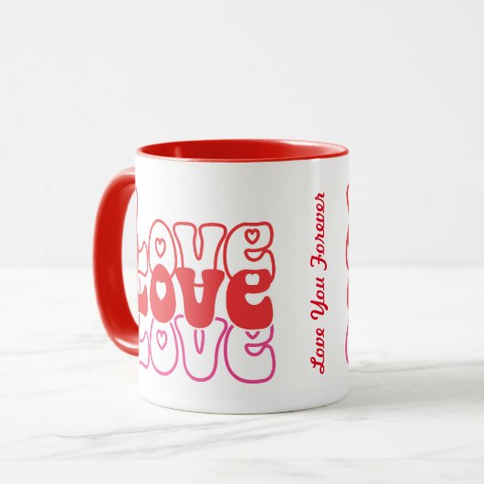 Love Retro Valentijn Mok (Voorkant links)