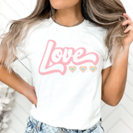 Love Retro Valentijnsdag Sweatshirt, Hearts Swe T-shirt