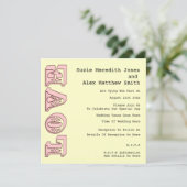 Love Retro Wedding Uitnodiging (Staand voorkant)