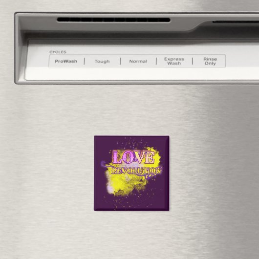 Love Revolution Fridge Magnet (Insitu (Vaatwasser))