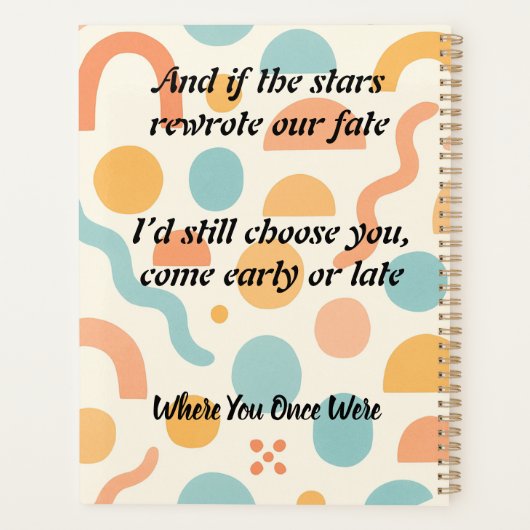 Love Rewritten by the Stars, Chosen Always Planner (Achterkant)