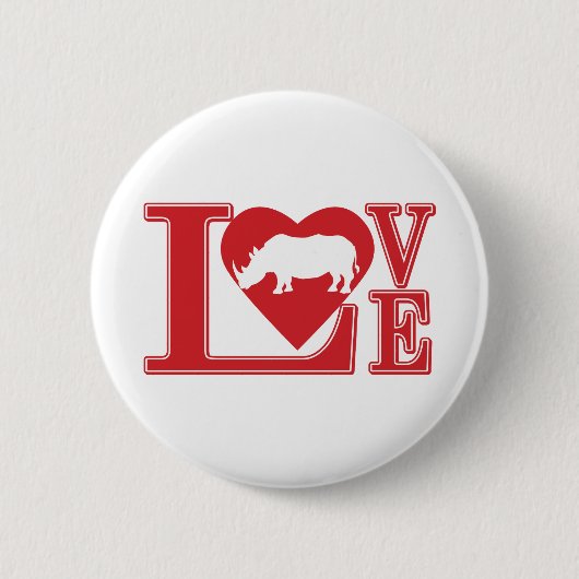 Love-Rhinos Ronde Button 5,7 Cm (Voorkant)