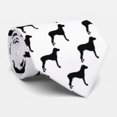 Love Rhodesian Ridgeback Dog Silhouette Stropdas (Opgerold)