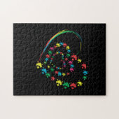 Love Ribbon Heart Puzzle Autism Awareness Gift Legpuzzel (Horizontaal)