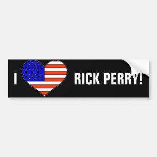 LOVE RICK PERRY BUMPERSTICKER