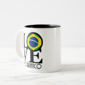 LOVE Rio Branco 11oz Tweekleurige Koffiemok (Voorkant links)