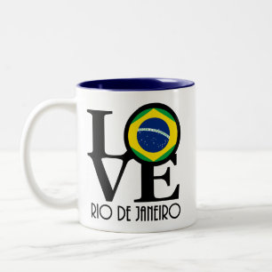 LOVE Rio de Janeiro 11oz Tweekleurige Koffiemok