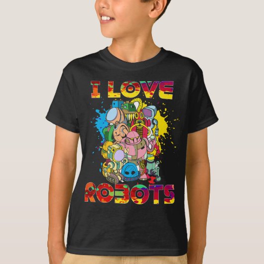 Love Robots Funny Robotics T-shirt (Voorkant)