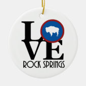 LOVE Rock Springs Wyoming Keramisch Ornament (Voorkant)