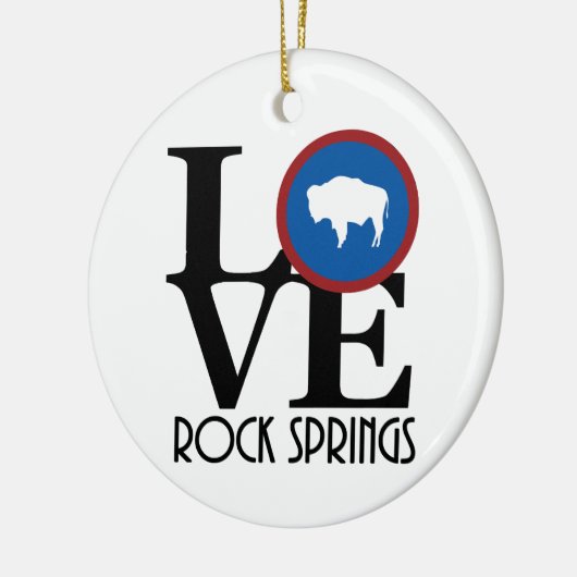 LOVE Rock Springs Wyoming Keramisch Ornament (Links)