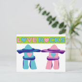 Love Rocks Briefkaart (Staand voorkant)