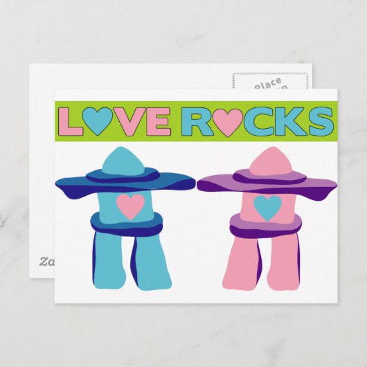 Love Rocks Briefkaart (Voorkant / Achterkant)