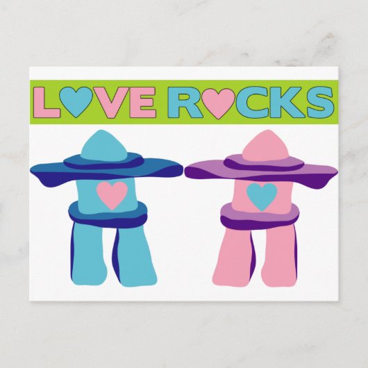 Love Rocks Briefkaart (Voorkant)