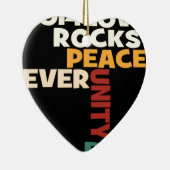 Love Rocks Keramisch Ornament (Rechts)