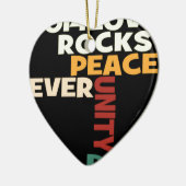Love Rocks Keramisch Ornament (Links)
