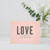 Love Rocks My World  Briefkaart (Staand voorkant)