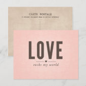 Love Rocks My World  Briefkaart (Voorkant / Achterkant)