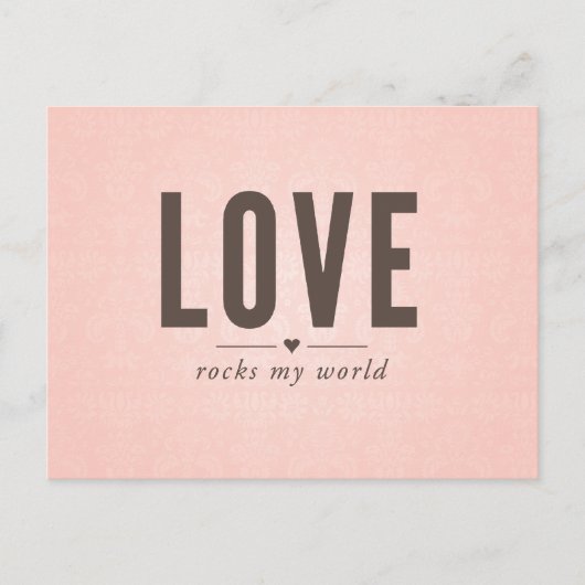 Love Rocks My World  Briefkaart (Voorkant)