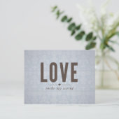 Love Rocks My World  Briefkaart (Staand voorkant)