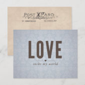 Love Rocks My World  Briefkaart (Voorkant / Achterkant)
