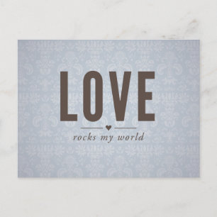 Love Rocks My World  Briefkaart