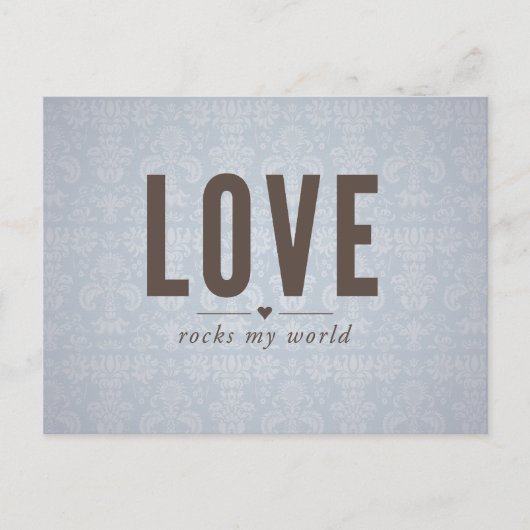 Love Rocks My World  Briefkaart (Voorkant)