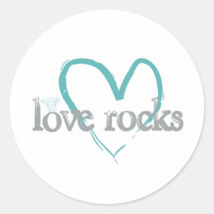 Love Rocks Ronde Sticker