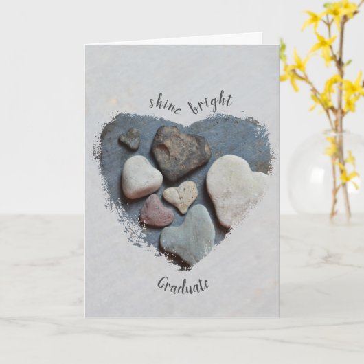 Love Rocks Shine Bright Afstuderen Kaart (Gele Bloem)