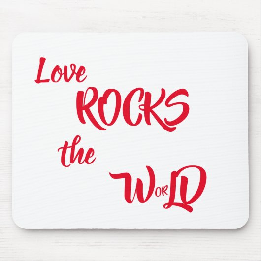 Love Rocks the World Phrase Muismat (Voorkant)