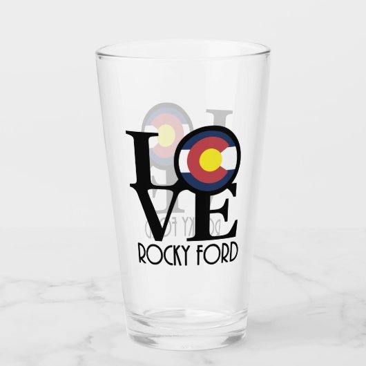 LOVE Rocky Ford Colorado Glas (Voorkant)