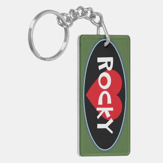 Love ROCKY Sleutelhanger (Voorkant Links)