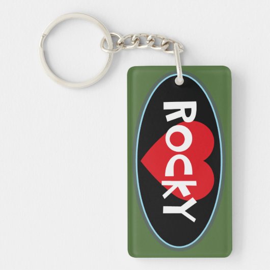Love ROCKY Sleutelhanger (Voorkant)