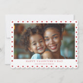 LOVE rode harten gelukkige Valentijnsdag foto Feestdagenkaart (Voorkant)