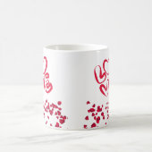 LOVE Rode kleur bloemblaadjes Koffiemok (Center)