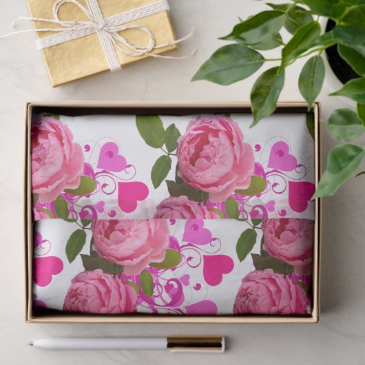 Love Roink Floral Pattern Tissuepapier (Geschenk)