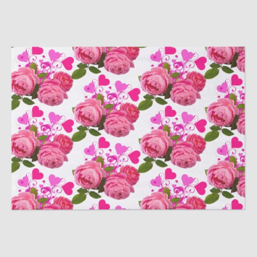 Love Roink Floral Pattern Tissuepapier (Voorkant)