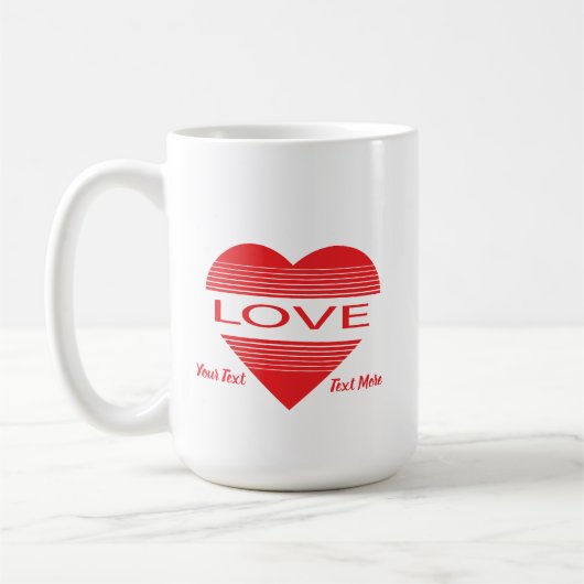 Love & Romance Concept Design with Heart Elements Koffiemok (Links)