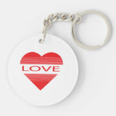 Love & Romance Concept Design with Heart Elements Sleutelhanger (Achterkant)