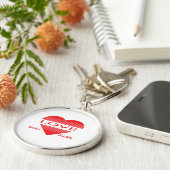 Love & Romance Concept Design with Heart Elements Sleutelhanger (Zijkant)